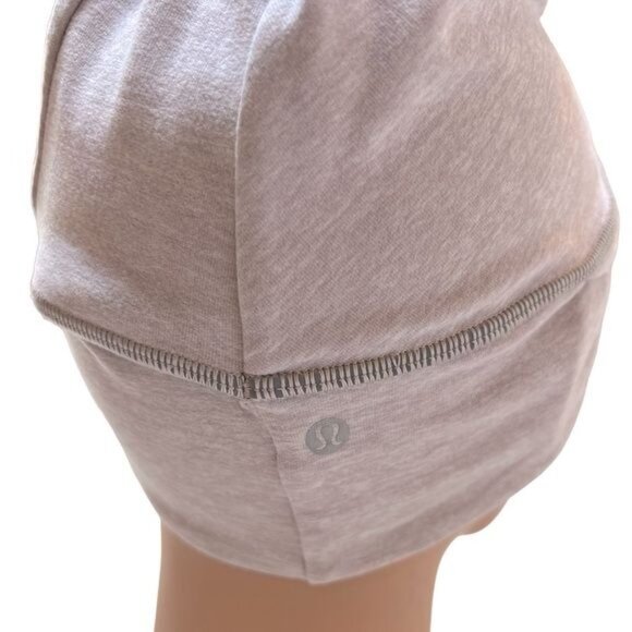 Lululemon Cross Chill Run Beanie Heathered Smoky Blush Running Hat - Picture 5 of 10